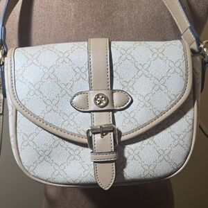 Nine West Cream and Tan Crossbody Bag